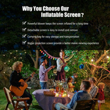 Load image into Gallery viewer, Inflatable Outdoor Movie Projector Screen with Blower-16'