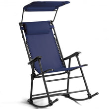 Load image into Gallery viewer, Zero Gravity Folding Rocking Chair Rocker Porch-Dark Blue