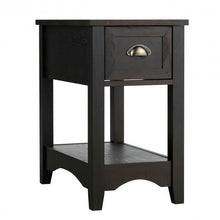 Load image into Gallery viewer, Contemporary Chair Side End Table Compact Table with Drawer Nightstand-Coffee