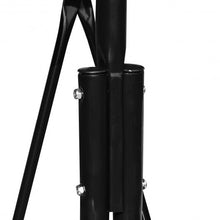 Load image into Gallery viewer, Steel Frame Outdoor Loveseat Patio Canopy Swing with Cushion-Black