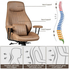 Load image into Gallery viewer, Adjustable Ergonomic High Back Office Chair with Lumbar Support-Brown