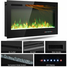 Load image into Gallery viewer, 40 " Electric Fireplace Recessed Wall Mounted with Multicolor Flame