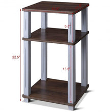 Load image into Gallery viewer, 3 Tier End Table Multipurpose Shelf Night Stand Display Shelving-Coffee