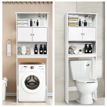 Load image into Gallery viewer, Bathroom Wood Organizer Shelf Storage Rack with Cabinet