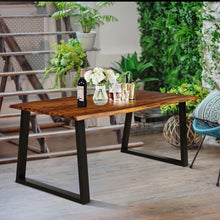 Load image into Gallery viewer, Rectangular Acacia Wood Dining Table Rustic Indoor Furniture