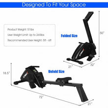 Load image into Gallery viewer, Foldable Rowing 10-Level Tension Resistance System Machine