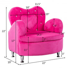 Load image into Gallery viewer, Soft Velvet Armrest Couch Toddler Sofa