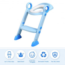 Load image into Gallery viewer, Toddler Toilet Potty Training Seat with Non-Slip Ladder-Blue