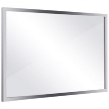 Load image into Gallery viewer, Stainless Steel Frame Floating Glass Rectangular Wall Mirror-36"
