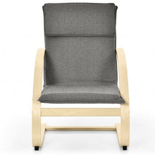 Load image into Gallery viewer, Modern Fabric Upholstered Bentwood Lounge Chair-Gray