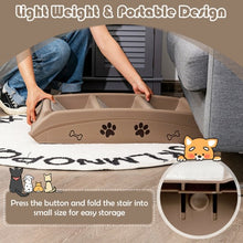 Load image into Gallery viewer, Collapsible Plastic Pet Stairs 4 Step Ladder for Small Dog and Cats-Coffee