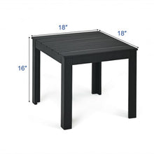 Load image into Gallery viewer, Wooden Square Patio Coffee Bistro Table-Black