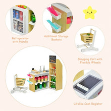 Load image into Gallery viewer, Grocery Store Playset Pretend Play Supermarket Shopping Set