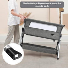 Load image into Gallery viewer, Adjustable Baby Bedside Crib with Large Storage-Dark Gray