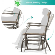 Load image into Gallery viewer, Steel Frame Garden Swing Single Glider Chair Rocking Seating