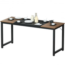 Load image into Gallery viewer, 63" Rectangular Dining Room Table with Solid Metal Frame-Desktop + Frame