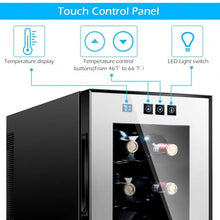 Load image into Gallery viewer, 6 Bottle Freestanding Thermoelectric Wine Cooler Freestanding