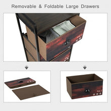 Load image into Gallery viewer, 4 Drawer Fabric Dresser Storage Tower Nightstand