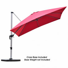 Load image into Gallery viewer, 10 ft Tilt Aluminum Square Patio Offset Cantilever Umbrella without Weight Base