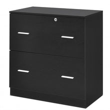 Load image into Gallery viewer, 2-Drawer Lateral File Cabinet with Lock for Office and Home-Black