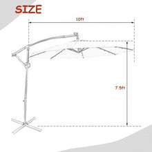 Load image into Gallery viewer, 10FT 360 Rotation Solar Powered LED Patio Offset Umbrella-Orange