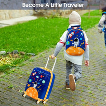 Load image into Gallery viewer, 2PC Kids Luggage Set Rolling Suitcase & Backpack-Navy
