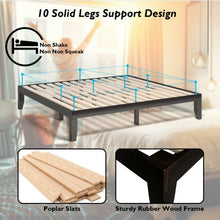 Load image into Gallery viewer, 14 Inch King Size Wood Platform Bed Frame-Brown