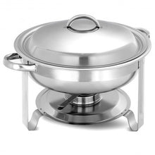 Load image into Gallery viewer, 2-Pack Full Size Tray 5 Quart Stainless Steel Round Chafing Dish