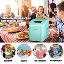 Load image into Gallery viewer, Portable Countertop Ice Maker Machine with Scoop-Green