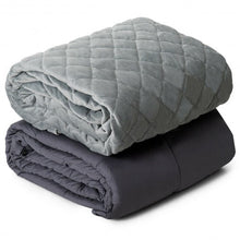 Load image into Gallery viewer, 20 lbs 100% Cotton Weighted Blanket with Soft Crystal Cover