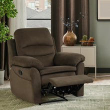 Load image into Gallery viewer, Manual Reclining Single Sofa with Footrest-Brown