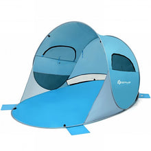 Load image into Gallery viewer, Pop Up Beach Tent Anti-UV UPF 50+ Portable Sun Shelter for 3-4 Person-Blue