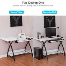 Load image into Gallery viewer, Sewing Craft Table Computer Desk with Adjustable Platform