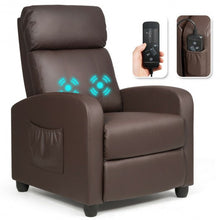 Load image into Gallery viewer, PU Leather Massage Recliner Chair with Footrest-Brown