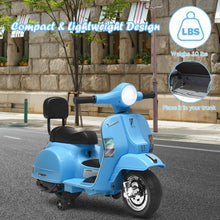 Load image into Gallery viewer, 6V Kids Ride On Vespa Scooter Motorcycle for Toddler-Dark Blue