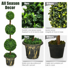 Load image into Gallery viewer, 4 ft Artificial Topiary Triple Ball Tree Plant