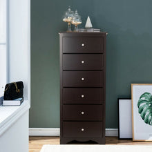 Load image into Gallery viewer, 6 Drawers Chest Dresser Clothes Storage Bedroom Furniture Cabinet-Brown