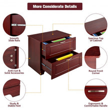 Load image into Gallery viewer, 2-Drawer Lateral File Cabinet w/ Adjustable Pole-Brown