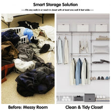 Load image into Gallery viewer, Custom Closet Organizer Kit 4 to 6 ft Wall-Mounted Closet System with Hang Rod