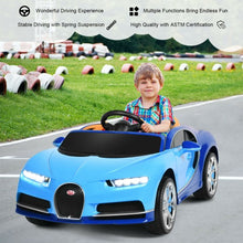 Load image into Gallery viewer, 12V Licensed Bugatti Chiron Kids Ride on Car with Storage Box and MP3-Blue