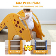 Load image into Gallery viewer, 3 in 1 Kids Climber Slide Play Set with Basketball Hoop-Yellow