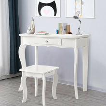 Load image into Gallery viewer, Kids Makeup Dressing Mirror Vanity Table Stool Set