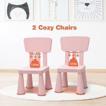 Load image into Gallery viewer, 3-Piece Toddler Multi Activity Play Dining Study Kids Table and Chair Set-Pink