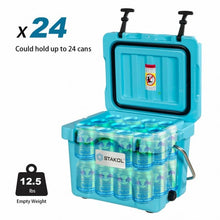 Load image into Gallery viewer, 16 Quart Portable Ice Cooler with 24 Cans-Blue