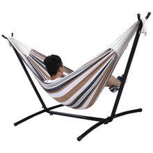 Load image into Gallery viewer, Double Hammock with Steel Stand and Carry Bag