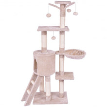 Load image into Gallery viewer, 56" Condo Scratching Posts Ladder Cat Play Tree