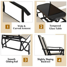 Load image into Gallery viewer, 2-Person Outdoor Patio Double Rocking Loveseat