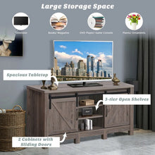 Load image into Gallery viewer, 55" TV Sliding Barn Door Entertainment Center