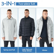 Load image into Gallery viewer, Men's�Interchange�3�in�1�Waterproof Detachable Ski�Jacket-Gray-XL
