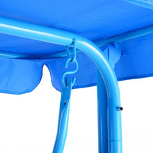 Load image into Gallery viewer, Outdoor Kids Patio Swing Bench with Canopy 2 Seats
